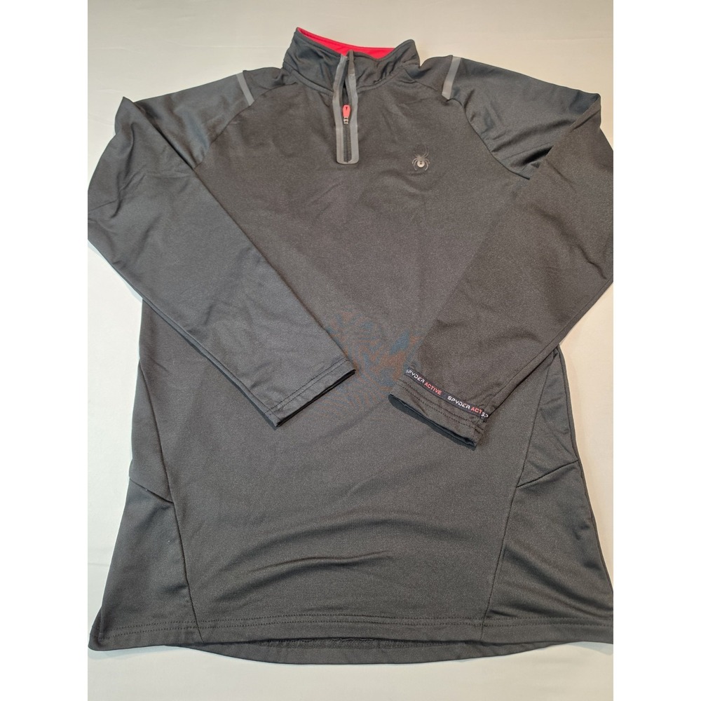 Spyder Active Long Sleeve Performance 1/4 Zip Prow B Fleece Lined Mens Small